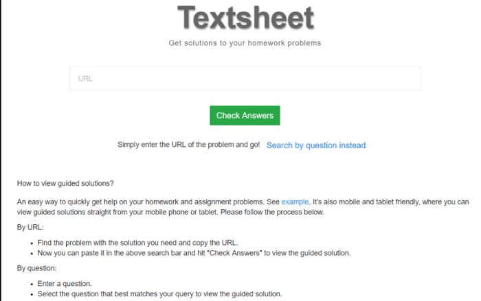websites like textsheet