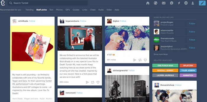 how to switch primary blogs on Tumblr