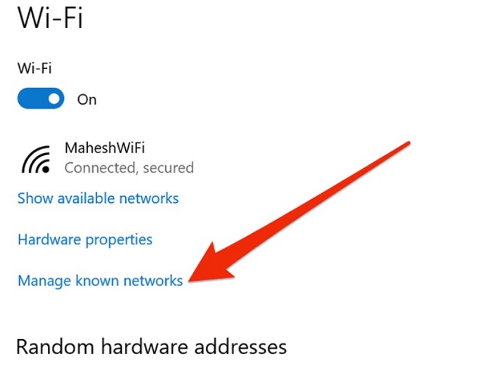 remove and manage wifi connection
